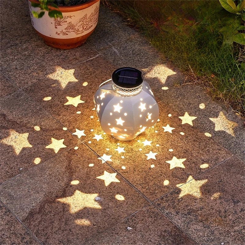Lighting Decor Ideas - Luminária Projetora Solar Suspensa para Jardim,