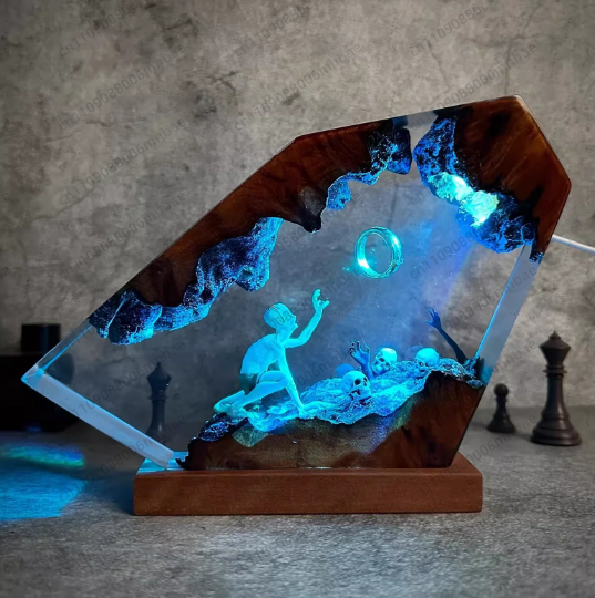 Unique Lighting Decor - Luminária de Resina: Decoração Única para