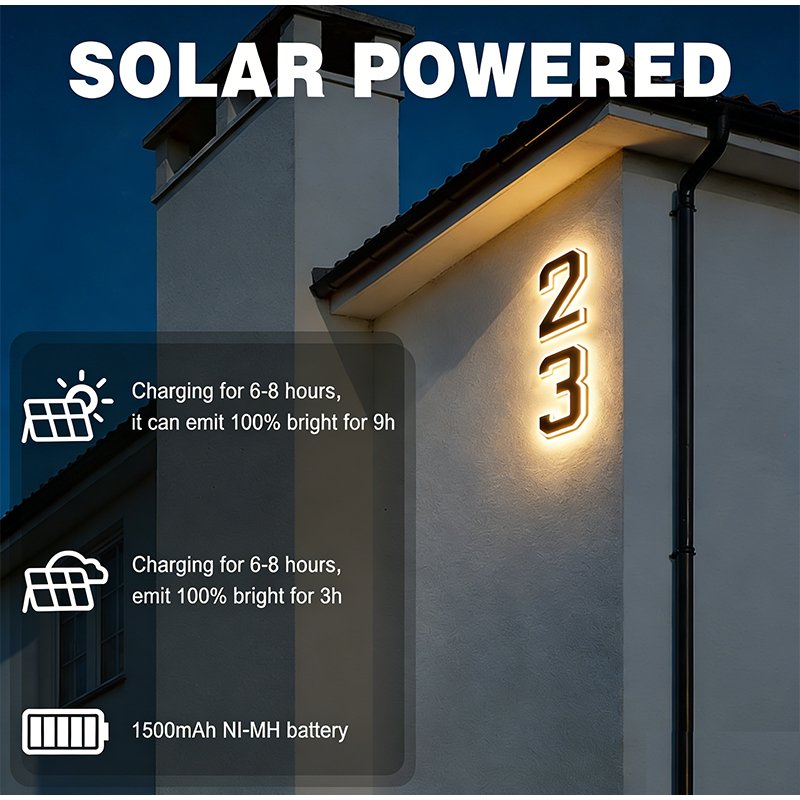 Luz Moderna Solar para Número  - Decor Lighting Address avaliação e preço