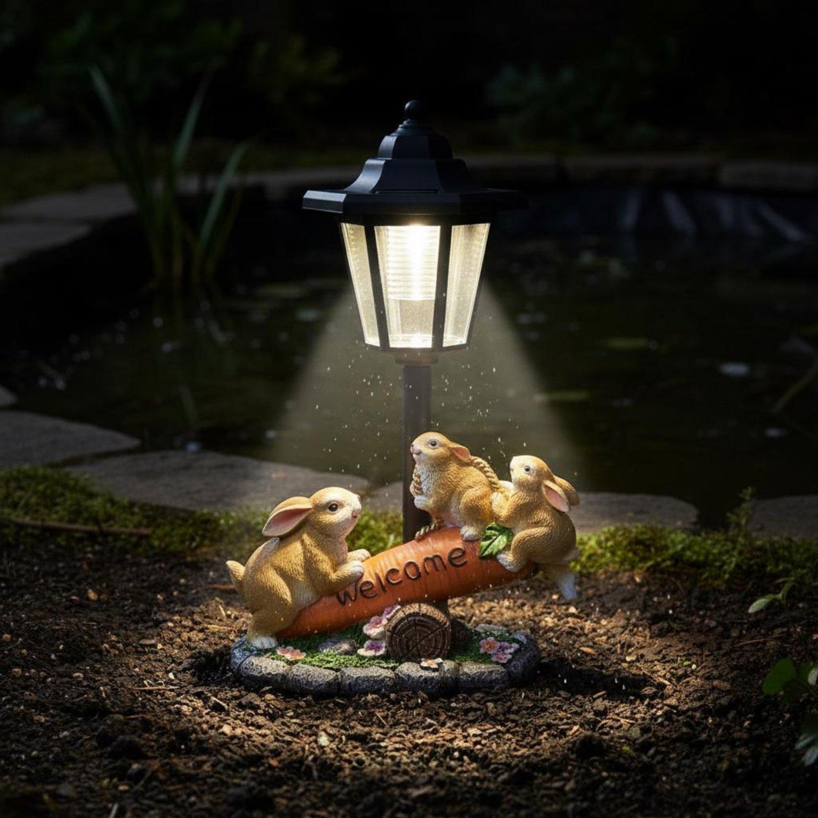 Estátua de Coelho Solar Decora - Lighting Decor Ideas avaliação e preço