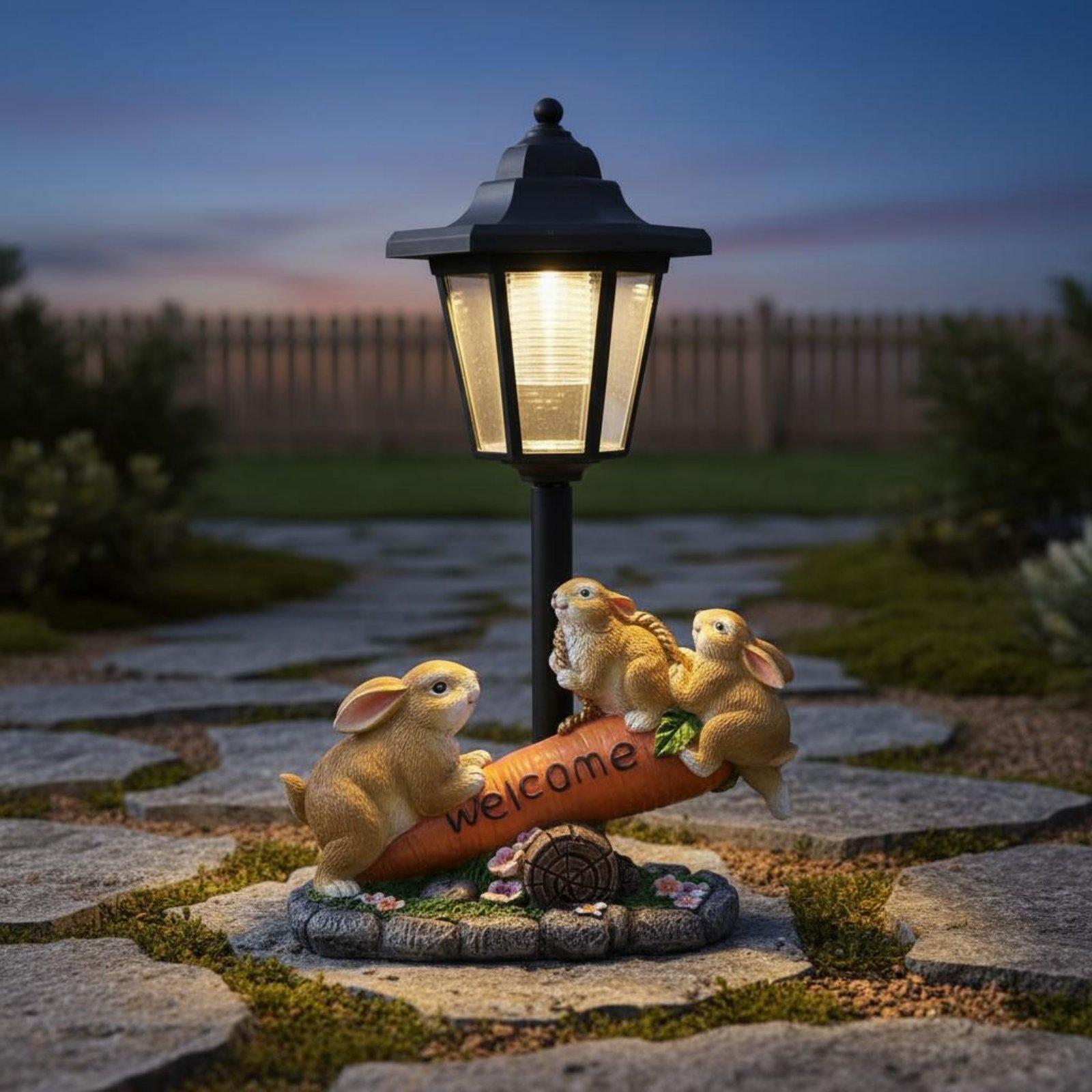 Estátua de Coelho Solar Decora - Lighting Decor Ideas avaliação e preço