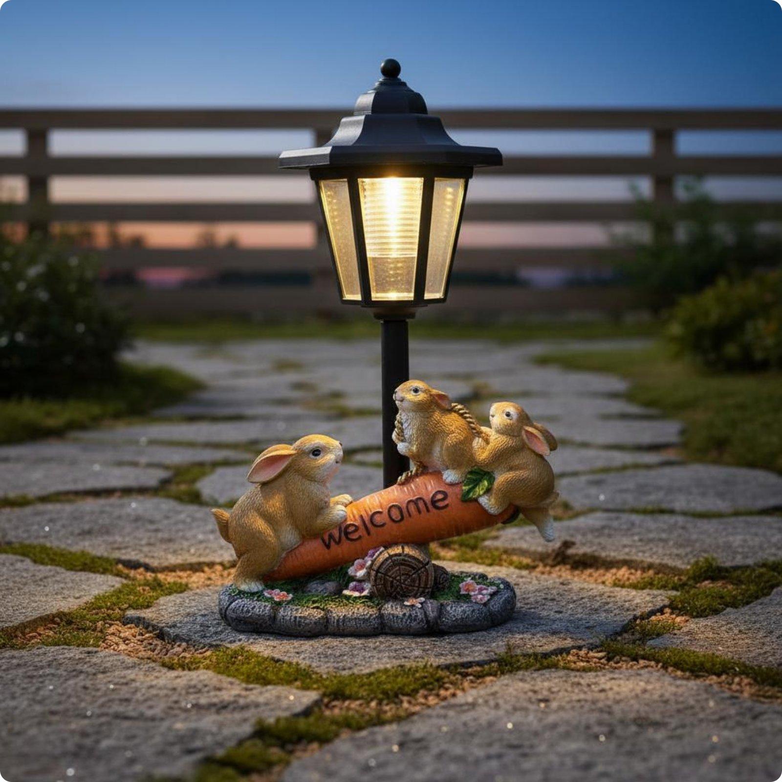 Estátua de Coelho Solar Decora - Lighting Decor Ideas avaliação e preço